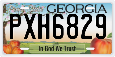 GA license plate PXH6829