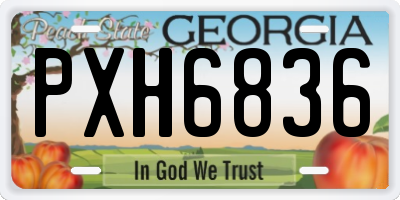 GA license plate PXH6836
