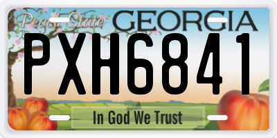 GA license plate PXH6841