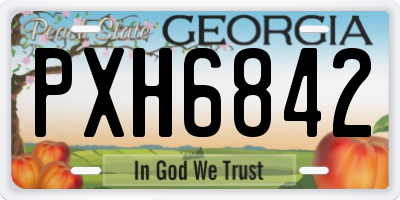 GA license plate PXH6842