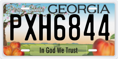 GA license plate PXH6844
