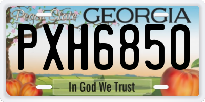 GA license plate PXH6850