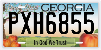 GA license plate PXH6855