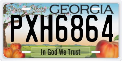GA license plate PXH6864