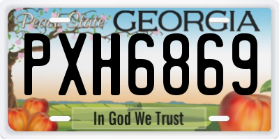 GA license plate PXH6869