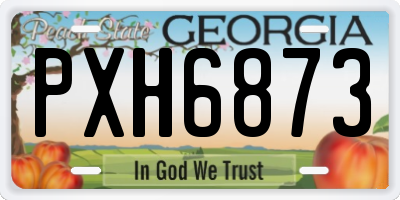 GA license plate PXH6873