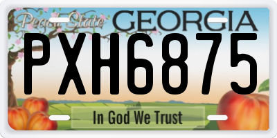GA license plate PXH6875
