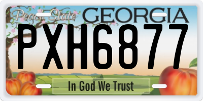 GA license plate PXH6877