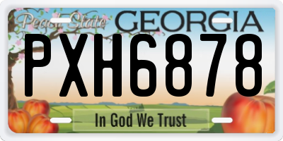 GA license plate PXH6878