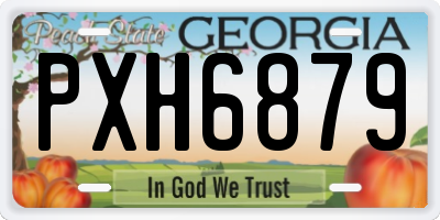 GA license plate PXH6879