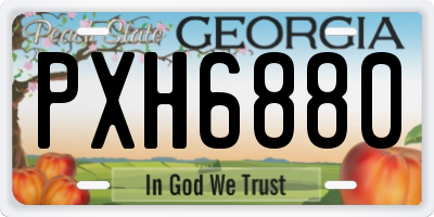 GA license plate PXH6880
