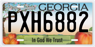 GA license plate PXH6882