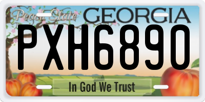 GA license plate PXH6890