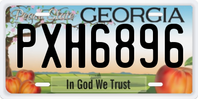 GA license plate PXH6896