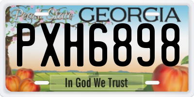 GA license plate PXH6898