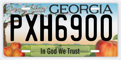 GA license plate PXH6900