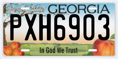 GA license plate PXH6903