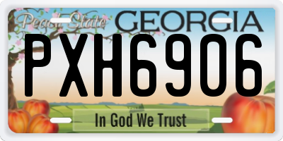 GA license plate PXH6906
