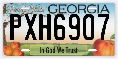 GA license plate PXH6907