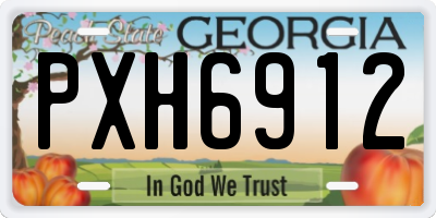 GA license plate PXH6912