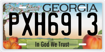 GA license plate PXH6913