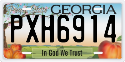 GA license plate PXH6914