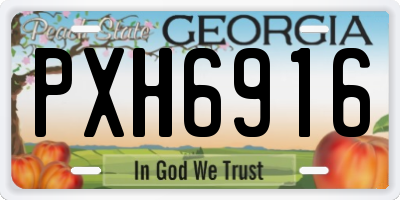 GA license plate PXH6916