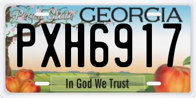 GA license plate PXH6917