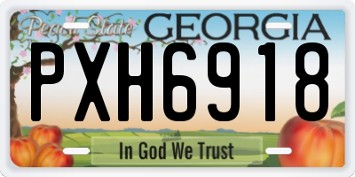 GA license plate PXH6918