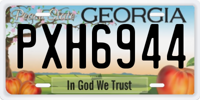 GA license plate PXH6944