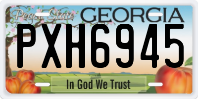 GA license plate PXH6945
