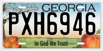 GA license plate PXH6946