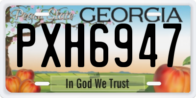 GA license plate PXH6947
