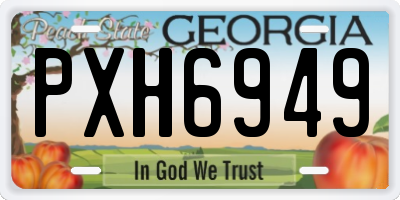 GA license plate PXH6949