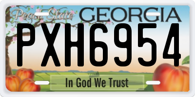 GA license plate PXH6954