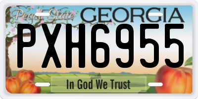 GA license plate PXH6955