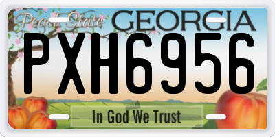GA license plate PXH6956