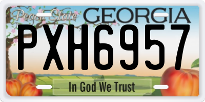 GA license plate PXH6957