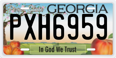 GA license plate PXH6959