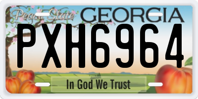 GA license plate PXH6964