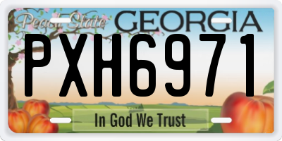 GA license plate PXH6971