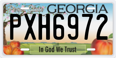 GA license plate PXH6972