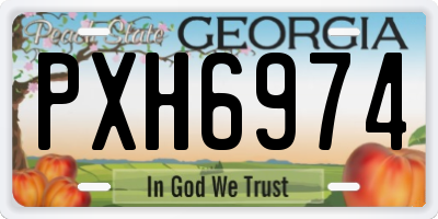 GA license plate PXH6974