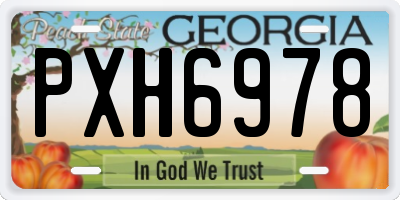 GA license plate PXH6978