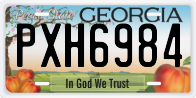 GA license plate PXH6984