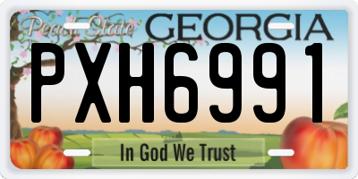 GA license plate PXH6991