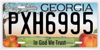 GA license plate PXH6995
