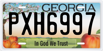 GA license plate PXH6997