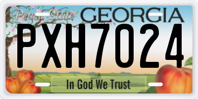 GA license plate PXH7024