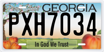 GA license plate PXH7034